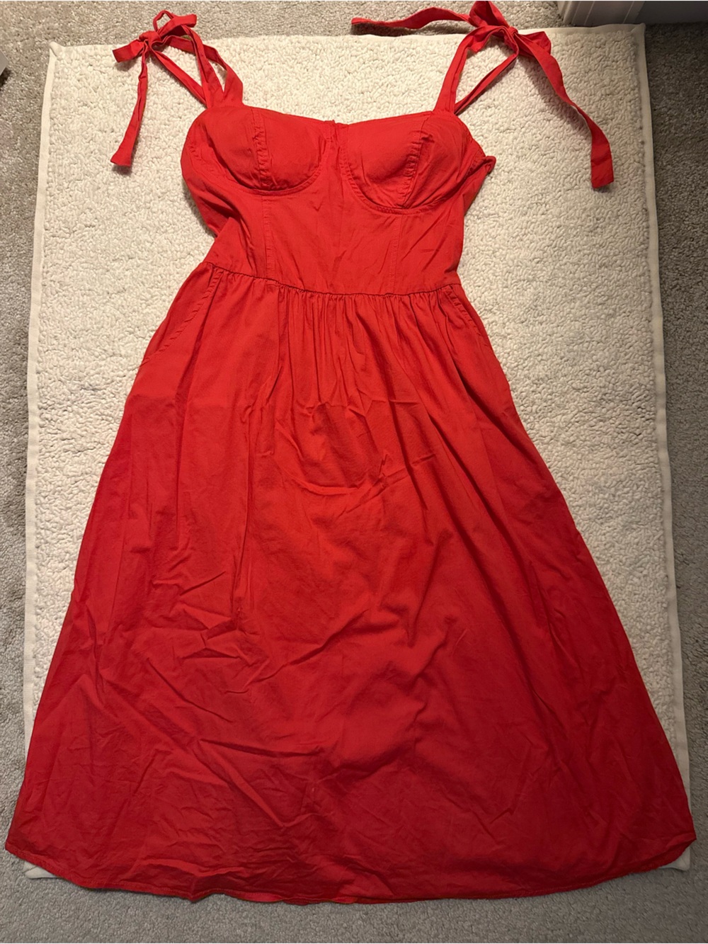 Red Lauren Conrad Midi Dress